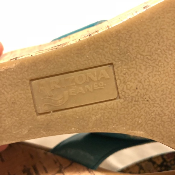 Arizona Jean Company Turquoise Floral Wedge - Picture 4 of 5